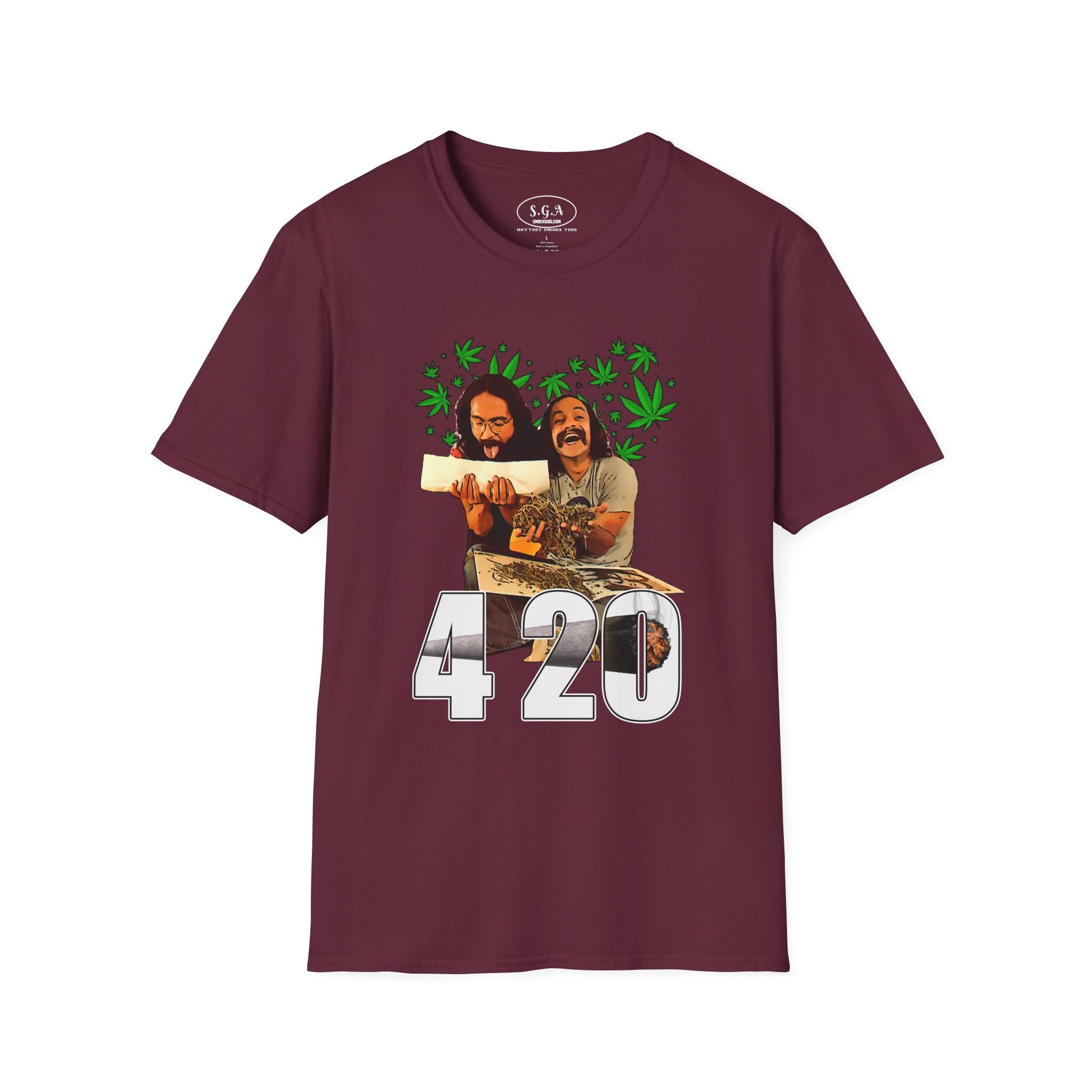 “420 Roll Up Crew” Graphic T-Shirt – Cheech & Chong Inspired Tee | Funny Stoner Streetwear Shirt | Cannabis Culture 420 Graphic Tee