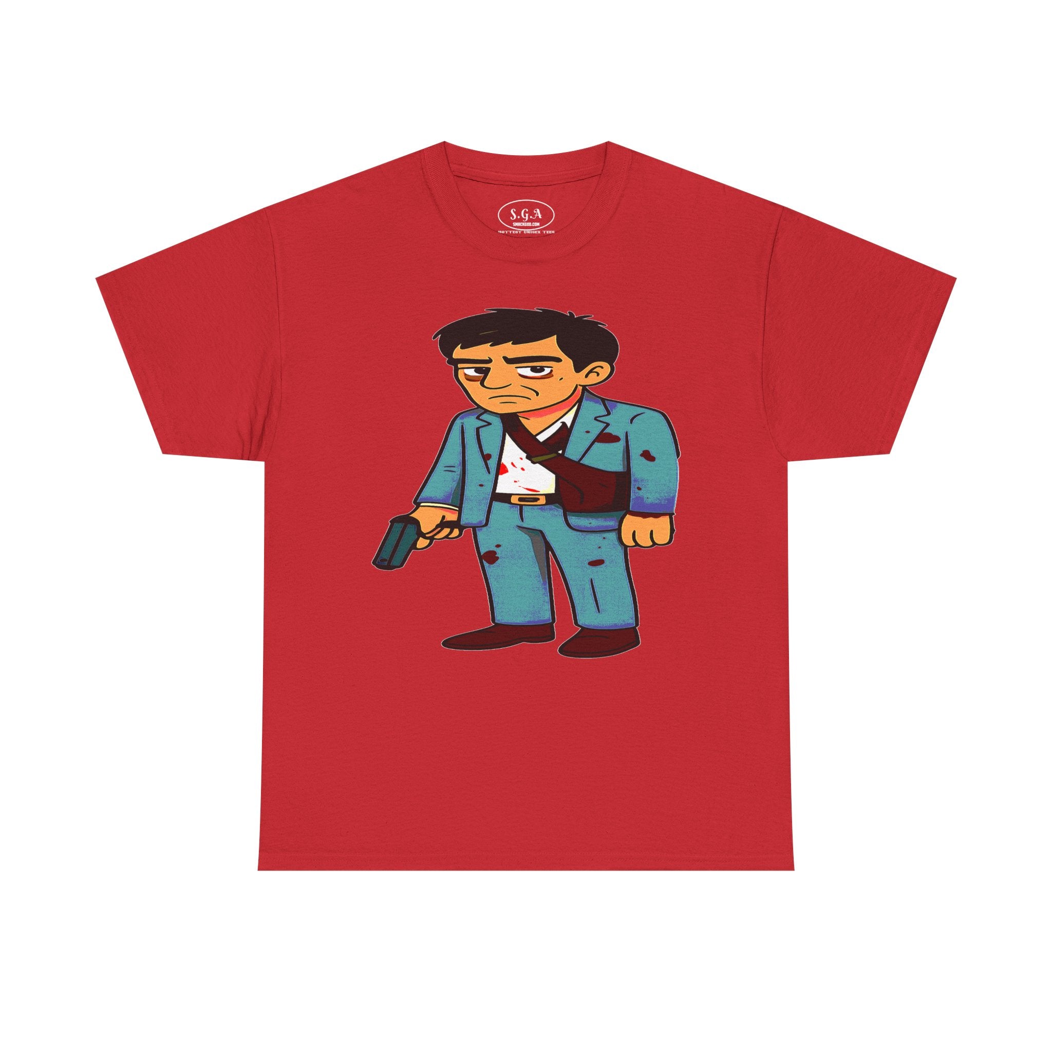 Tony Montana Inspired Graphic T-Shirt – Scarface Street Boss Cartoon Tee | Retro Movie Urban Shirt | Smack God Apparel