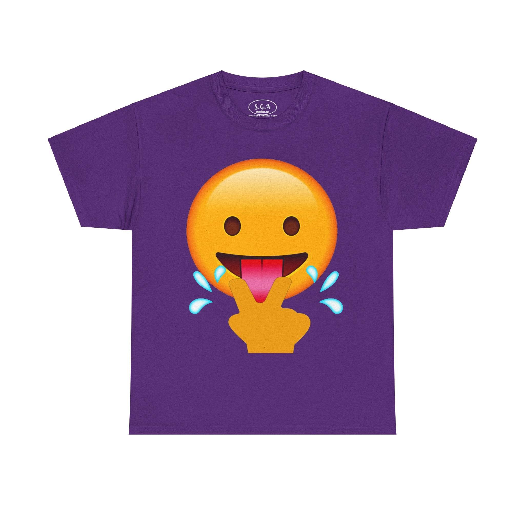 Smack God Apparel “Wild Emoji Vibes” Graphic T-Shirt – Funny Tongue Out Emoji Tee | Viral Meme Streetwear Shirt | Urban Humor Graphic Tee