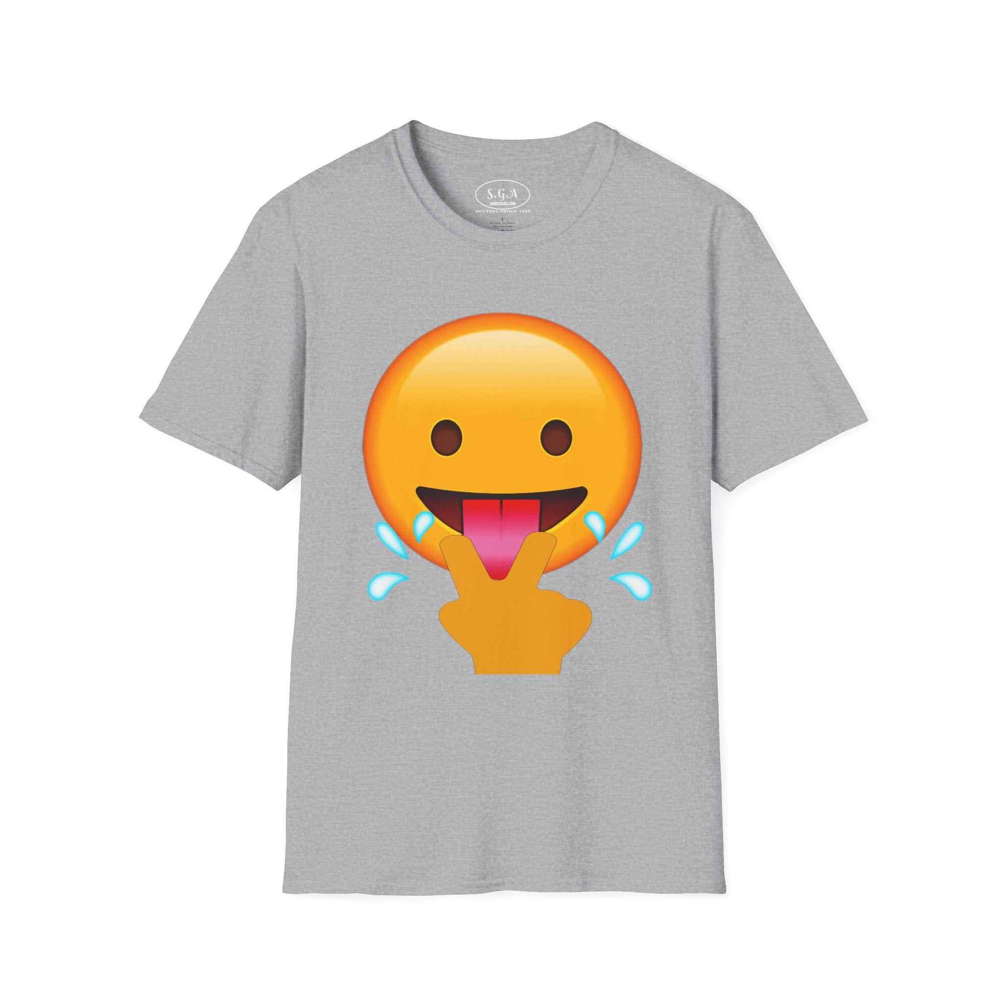 Smack God Apparel “Wild Emoji Vibes” Graphic T-Shirt – Funny Tongue Out Emoji Tee | Viral Meme Streetwear Shirt | Urban Humor Graphic Tee