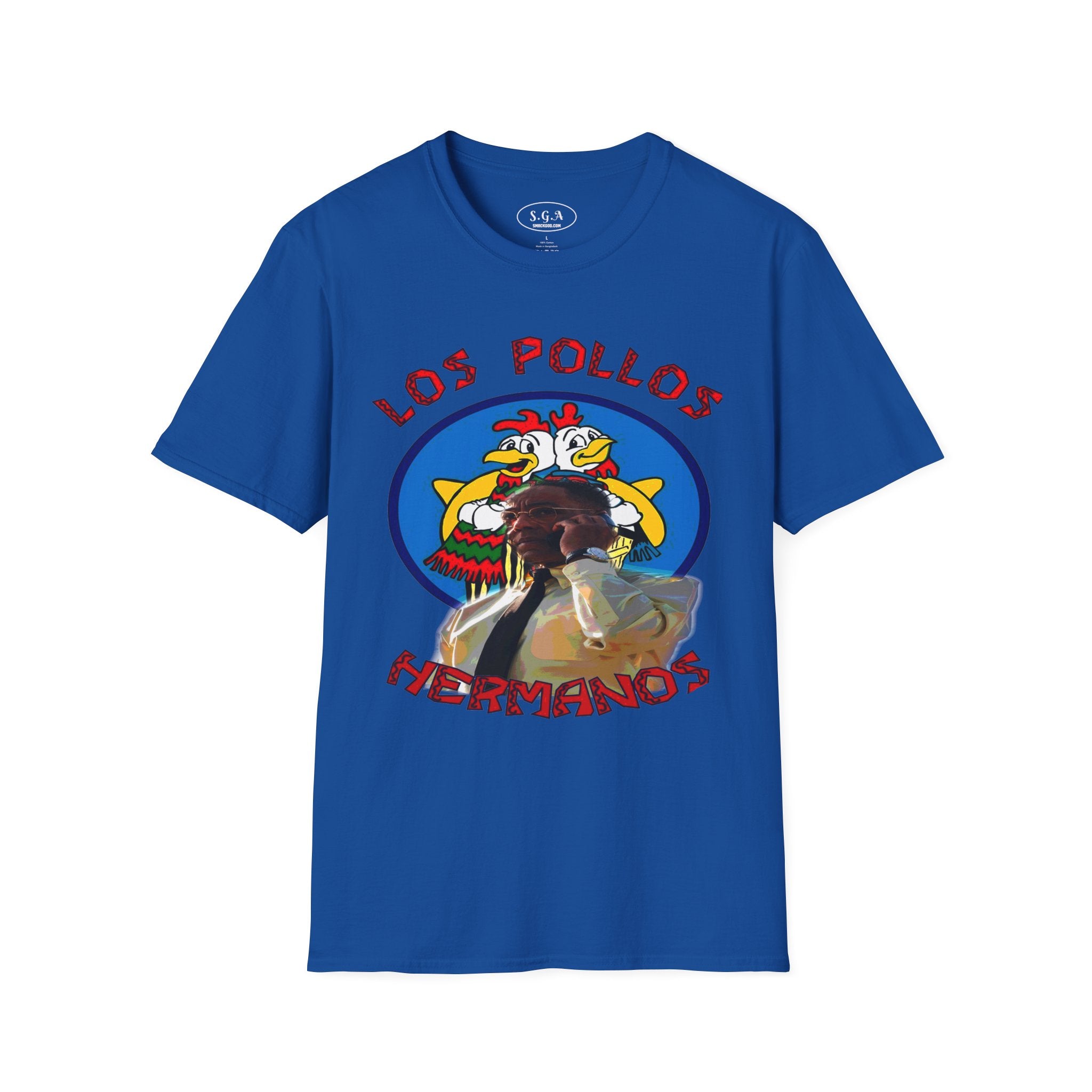 Gustavo Fring Los Pollos Hermanos T-Shirt – Breaking Bad Inspired Graphic Tee | Smack God Apparel Streetwear Shirt | Crime Series Tee | SmackGod.com