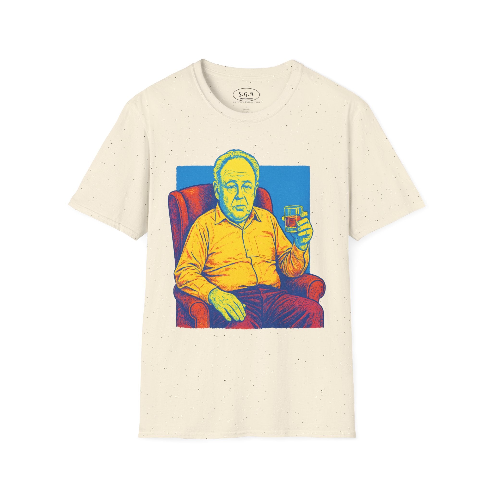 Smack God Apparel Archie Bunker Inspired T-Shirt – Retro Sitcom Graphic Tee | Vintage TV Culture Shirt | Pop Art Classic Tee