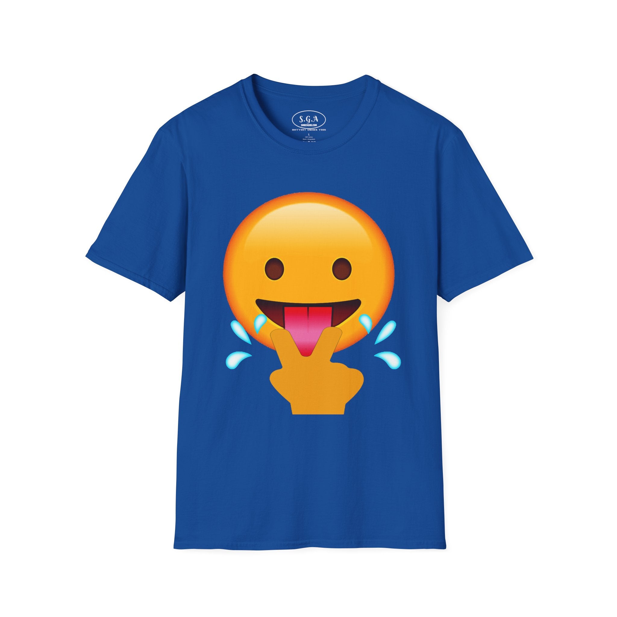 Smack God Apparel “Wild Emoji Vibes” Graphic T-Shirt – Funny Tongue Out Emoji Tee | Viral Meme Streetwear Shirt | Urban Humor Graphic Tee