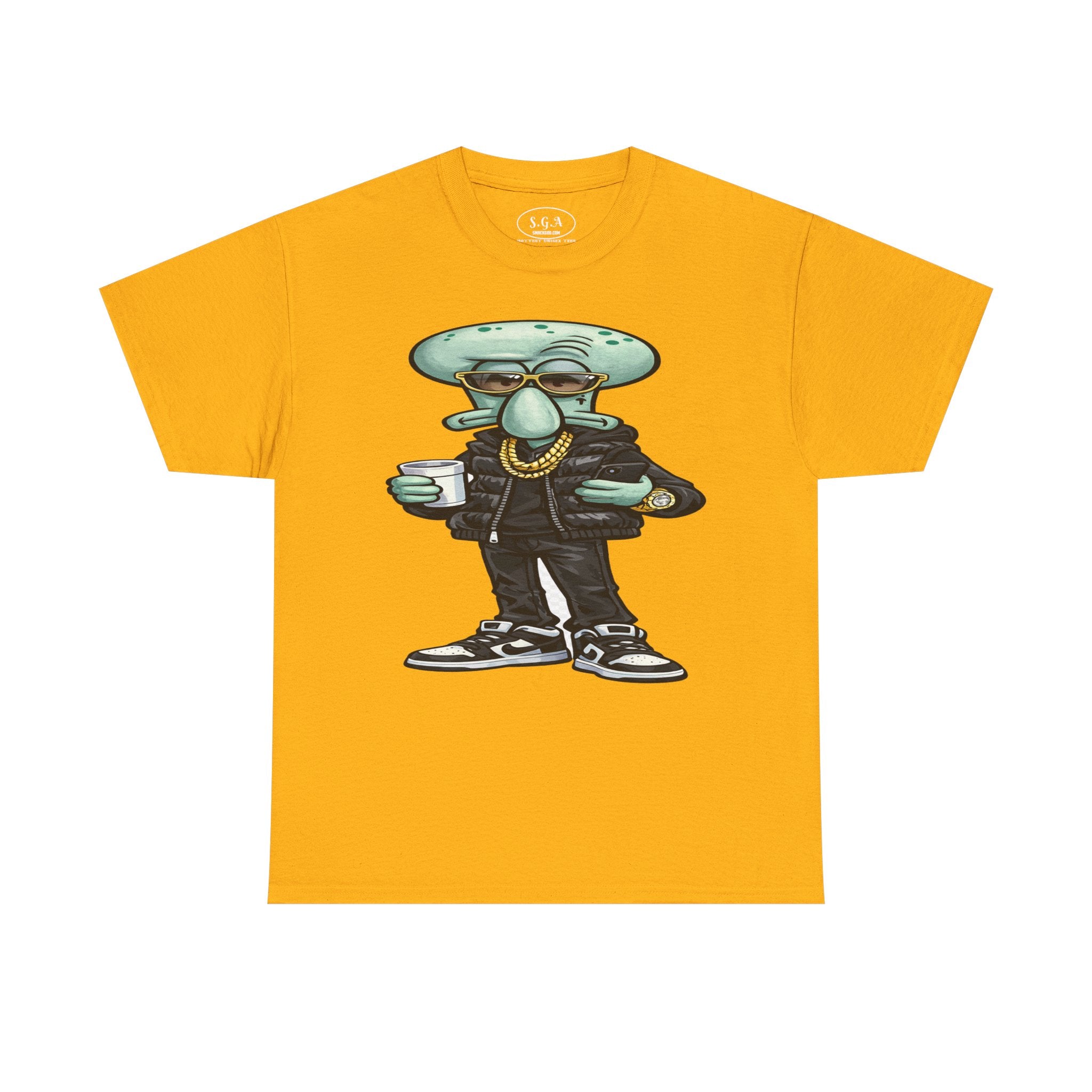 Drip Squidward Streetwear T-Shirt – Bikini Bottom Inspired Funny Graphic Tee | Urban Cartoon Shirt | Smack God Apparel