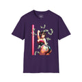 Anime Dancer Graphic T-Shirt – Neon Pin-Up Streetwear Tee | Retro Anime Art Graphic Shirt | Smack God Apparel