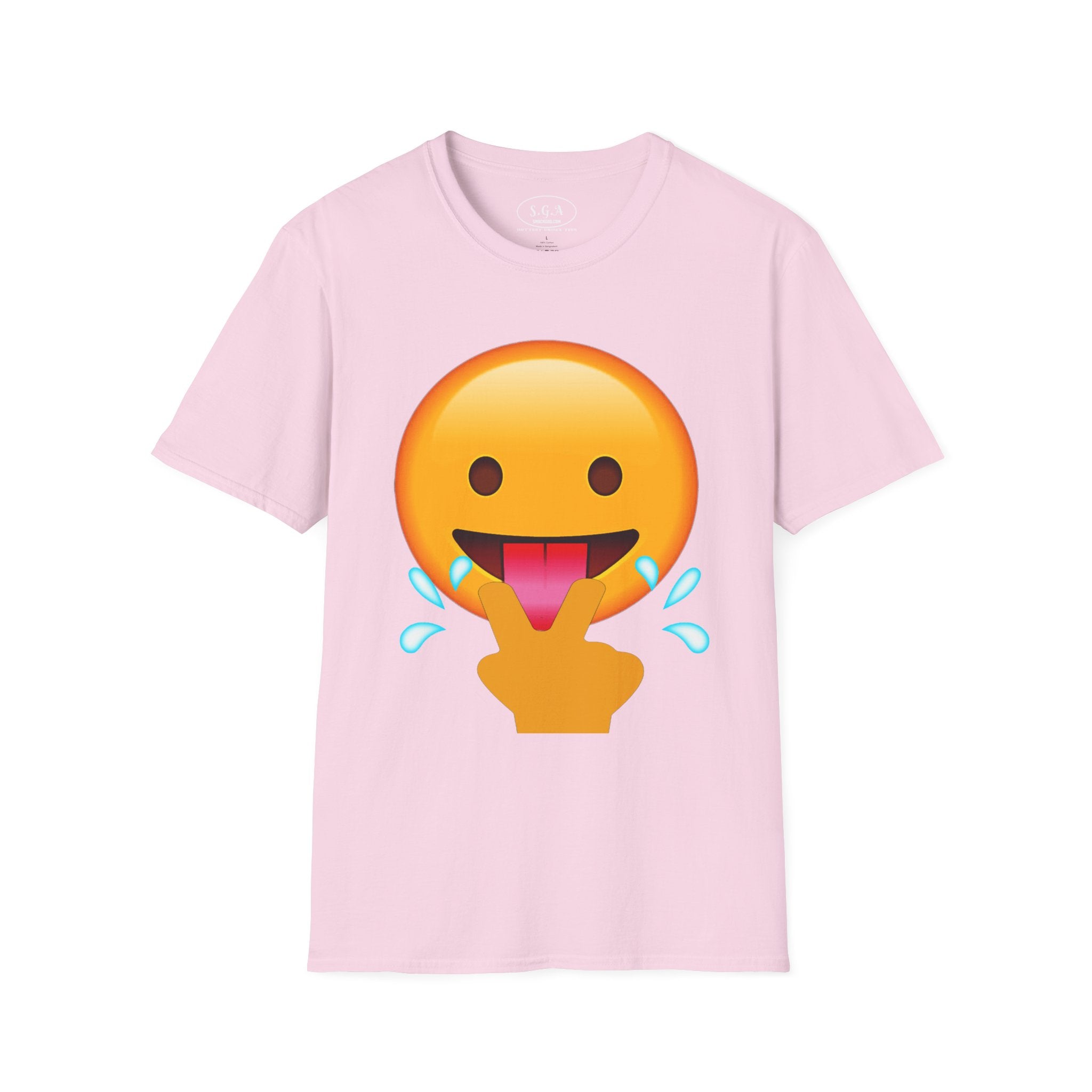 Smack God Apparel “Wild Emoji Vibes” Graphic T-Shirt – Funny Tongue Out Emoji Tee | Viral Meme Streetwear Shirt | Urban Humor Graphic Tee