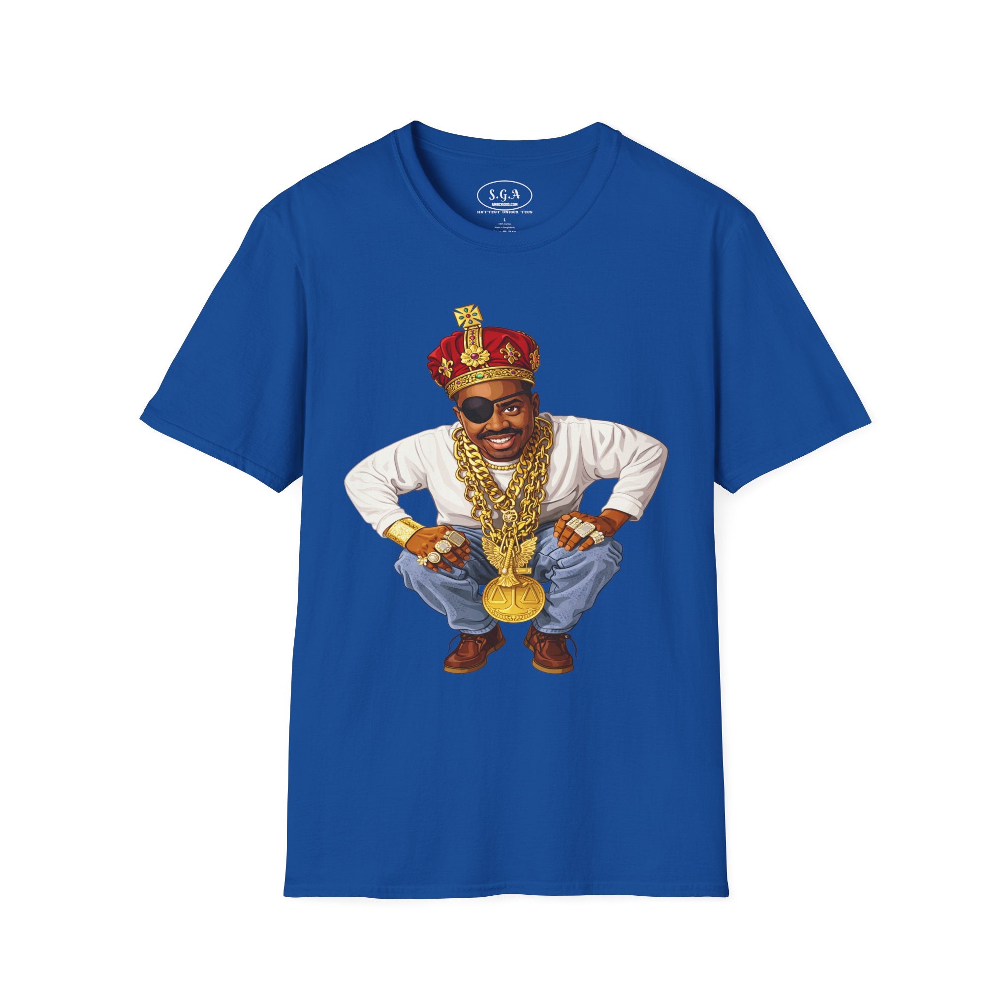 Slick Rick “The Ruler” Inspired King Drip T-Shirt – Hip Hop Legend Graphic Tee | Gold Chain Streetwear Shirt | Smack God Apparel