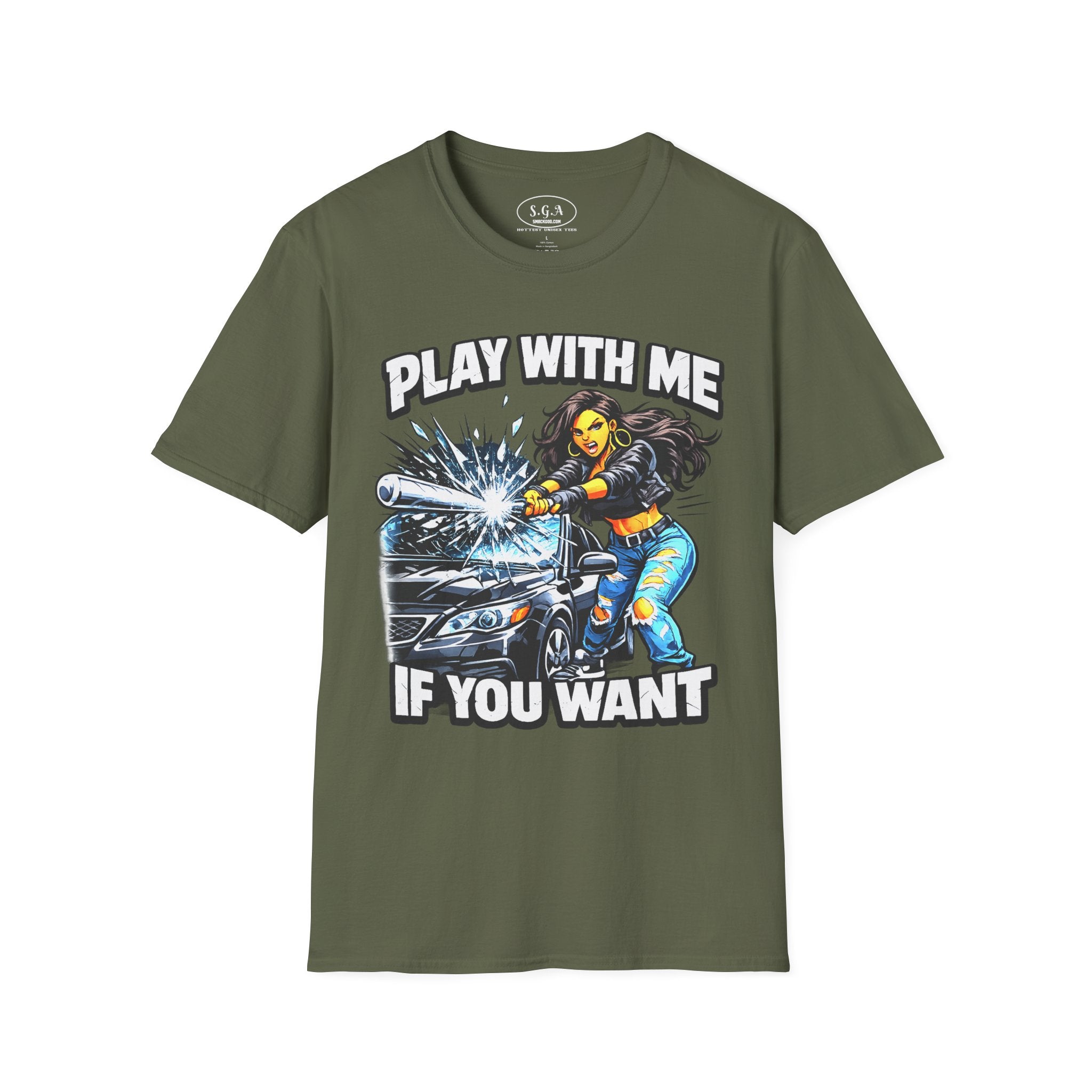 “Play With Me If You Want” Graphic T-Shirt – Bold Streetwear Statement Tee | Urban Attitude Shirt | Smack God Apparel