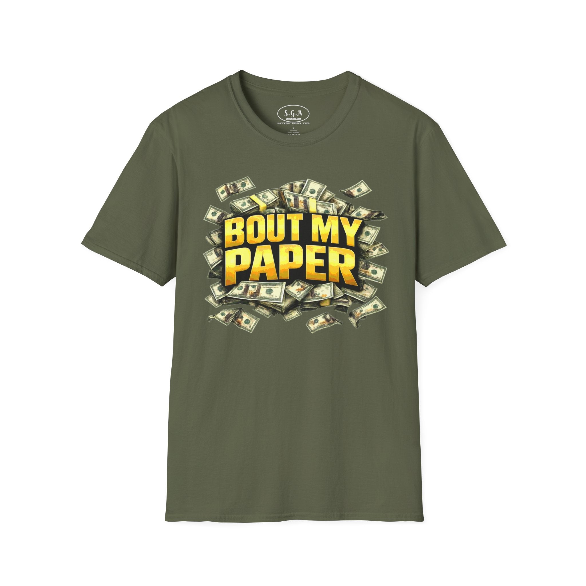 Bout My Paper T-Shirt – Money Hustle Graphic Tee | Cash Stacks Streetwear Shirt | Smack God Apparel