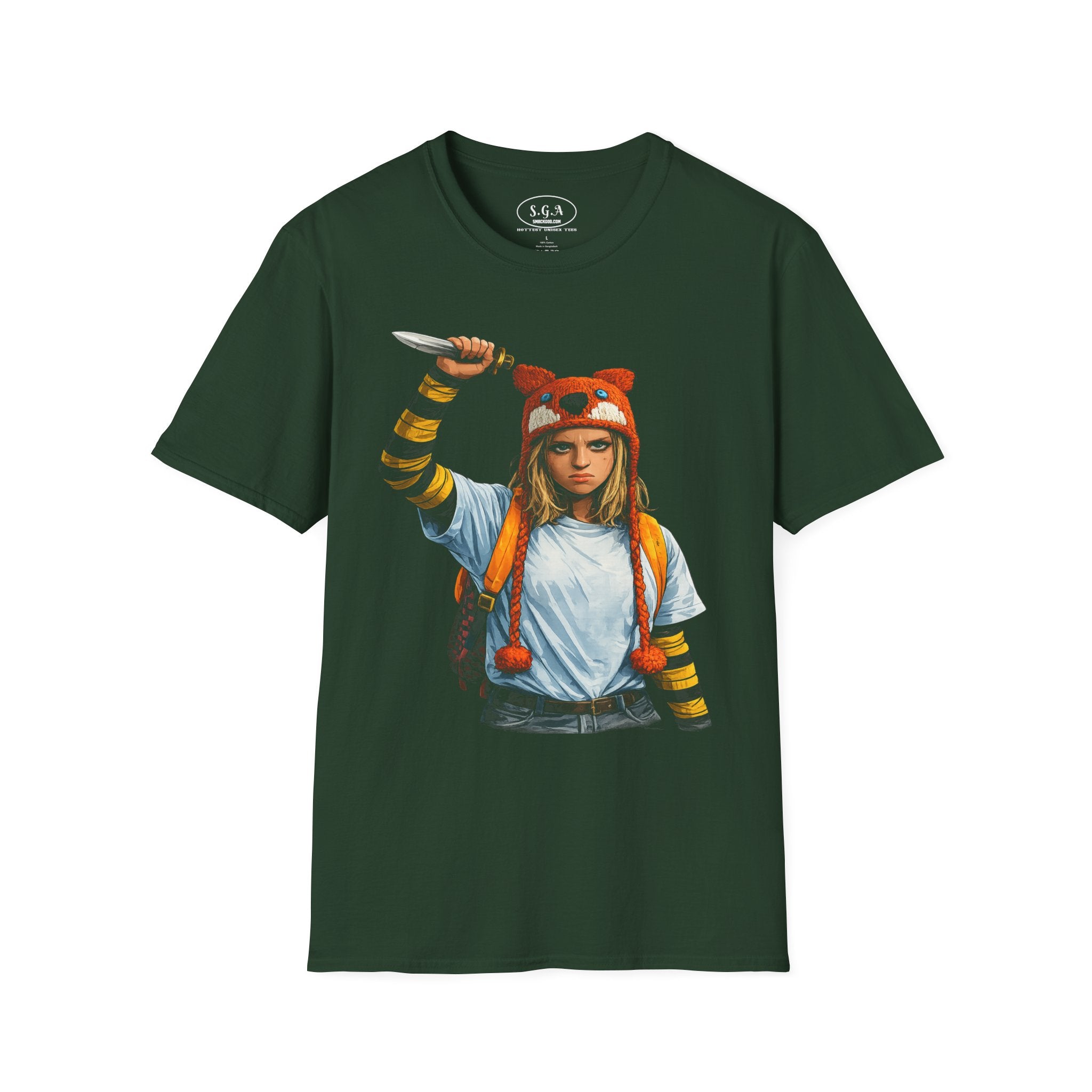 Smack God Apparel Becky-Inspired Survival Girl Graphic T-Shirt – Thriller Movie Style Streetwear Tee | Bold Horror-Inspired Graphic Shirt