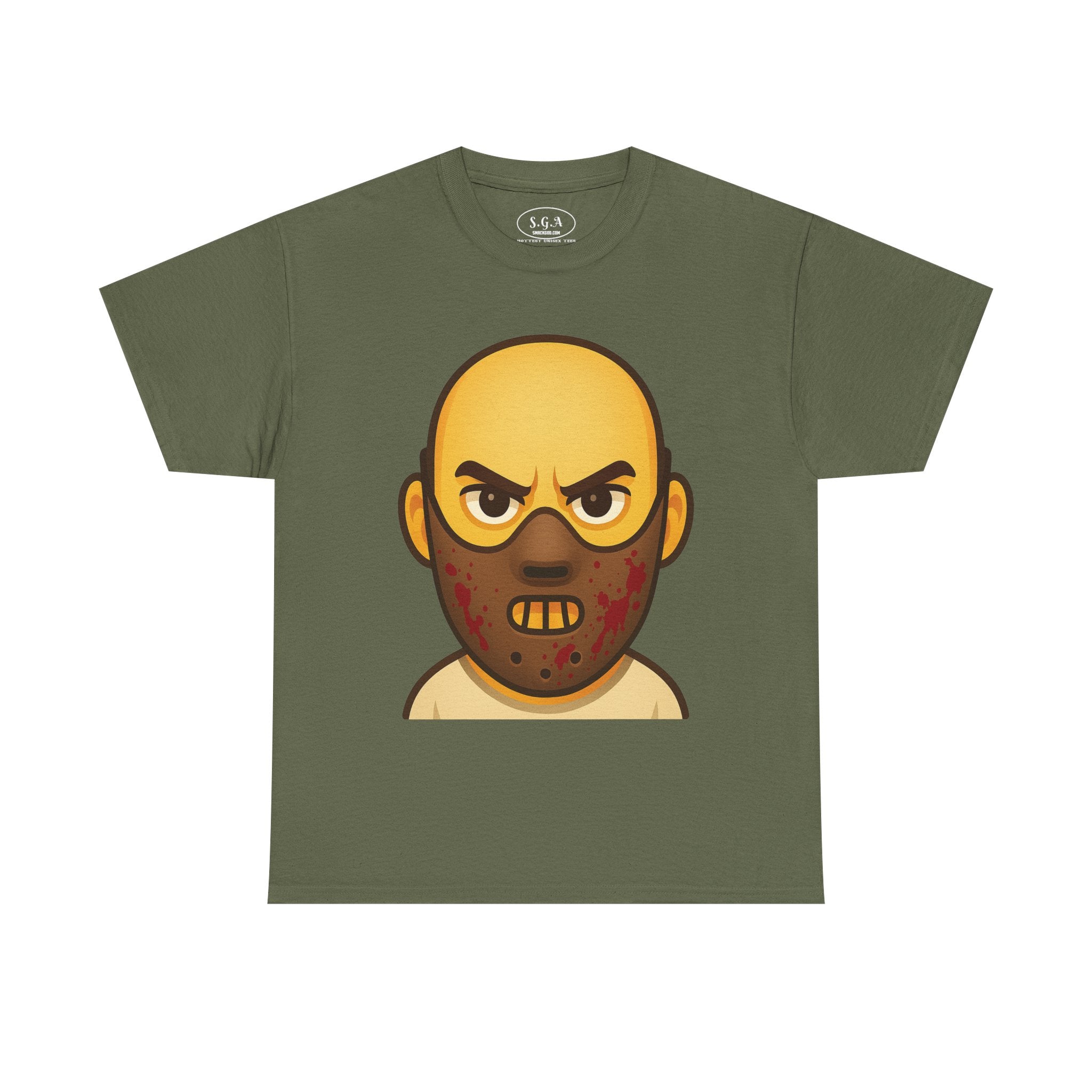 Horror Mask Graphic Shirt – Smack God Apparel | Creepy Villain Cartoon T-Shirt | Scary Movie Inspired Streetwear Tee