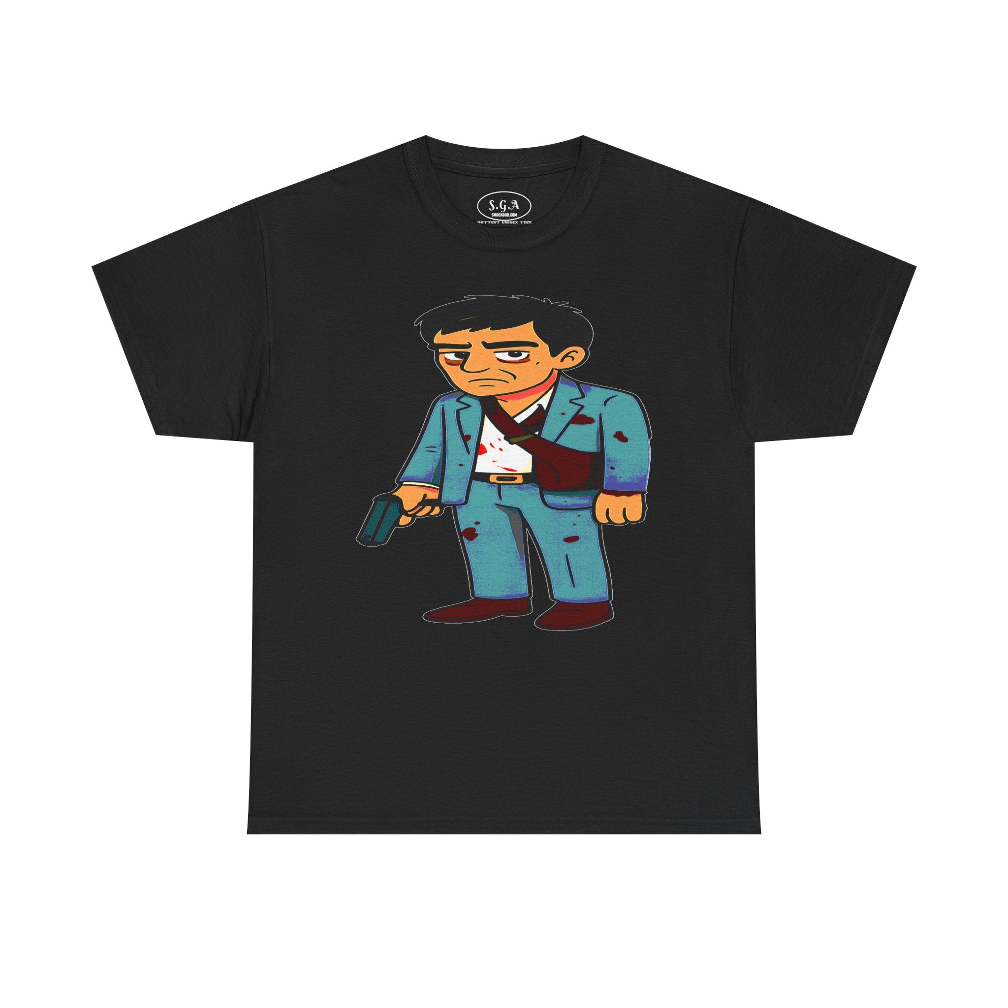 Tony Montana Inspired Graphic T-Shirt – Scarface Street Boss Cartoon Tee | Retro Movie Urban Shirt | Smack God Apparel