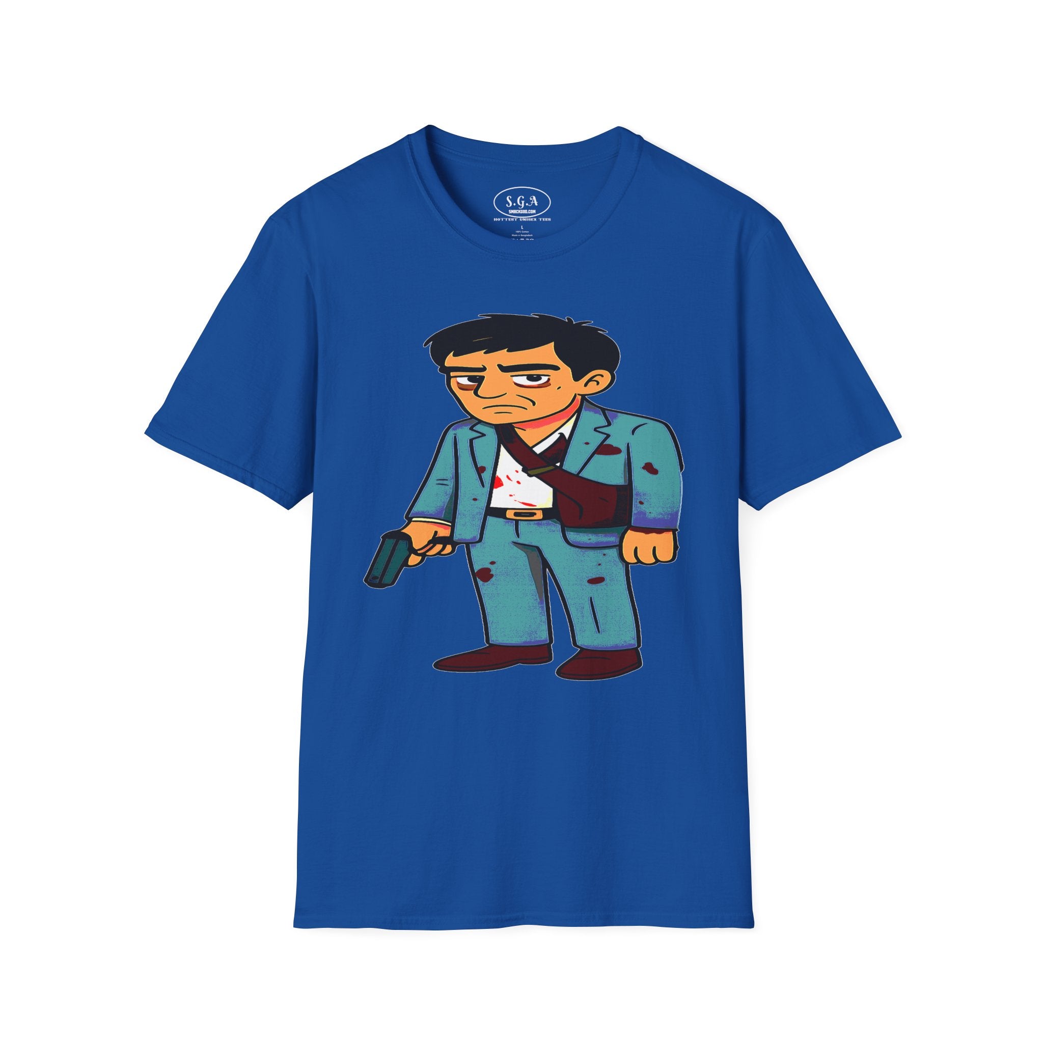 Tony Montana Inspired Graphic T-Shirt – Scarface Street Boss Cartoon Tee | Retro Movie Urban Shirt | Smack God Apparel