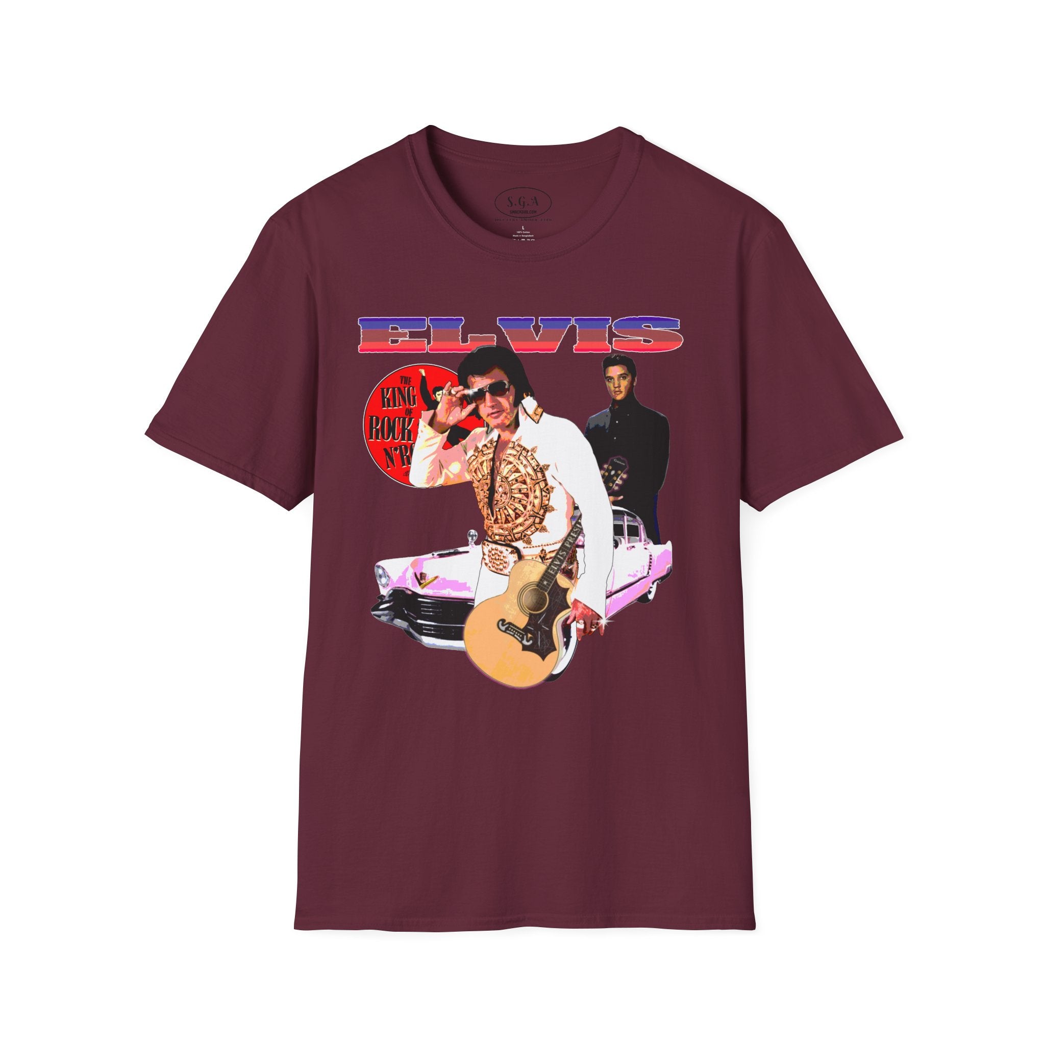 Elvis Inspired T-Shirt – King of Rock Vintage Graphic Tee | Retro Rock N Roll Shirt | Smack God Apparel