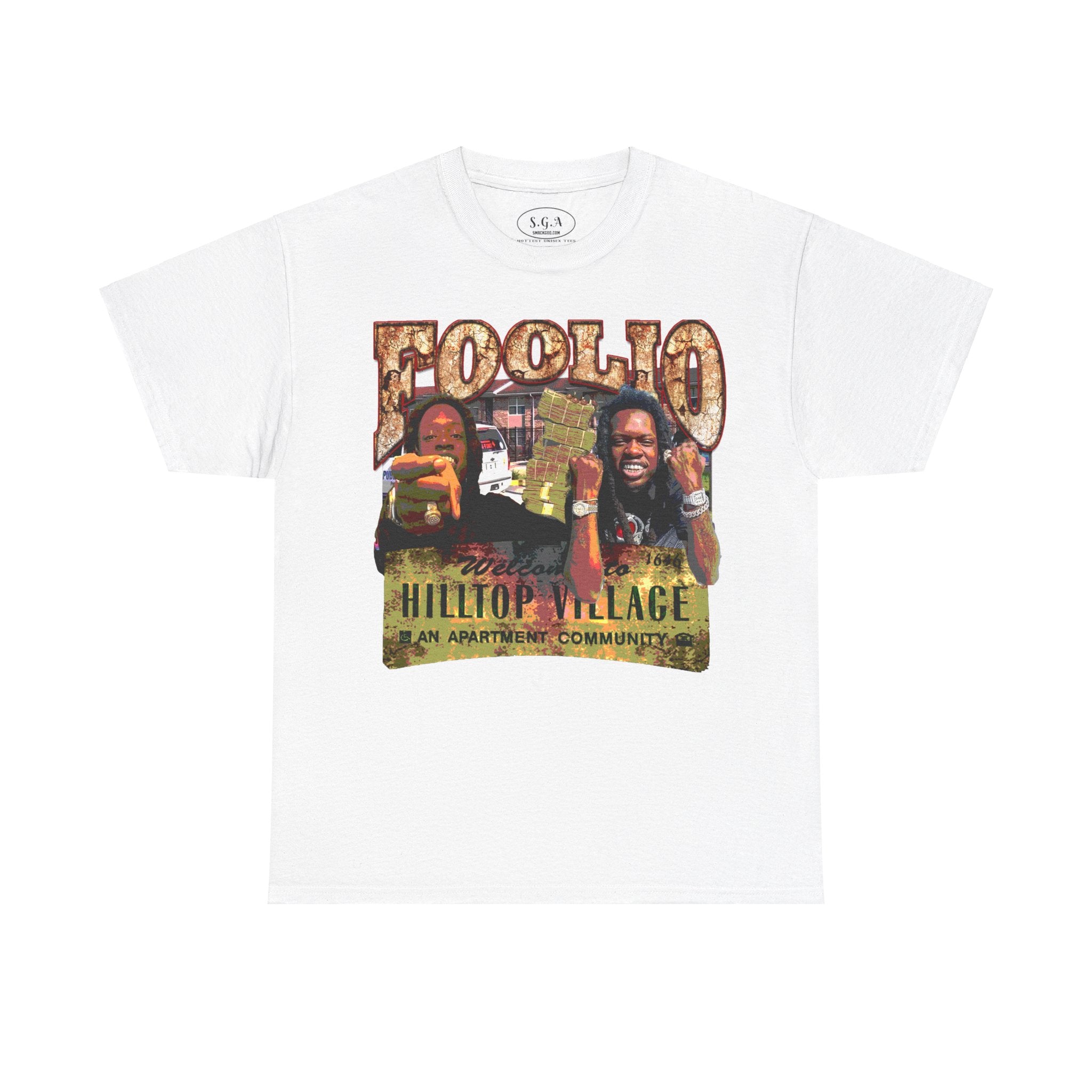 Julio Foolio Hilltop Village T-Shirt – Urban Rap Streetwear Graphic Tee | Hip Hop Culture Shirt | Smack God Apparel