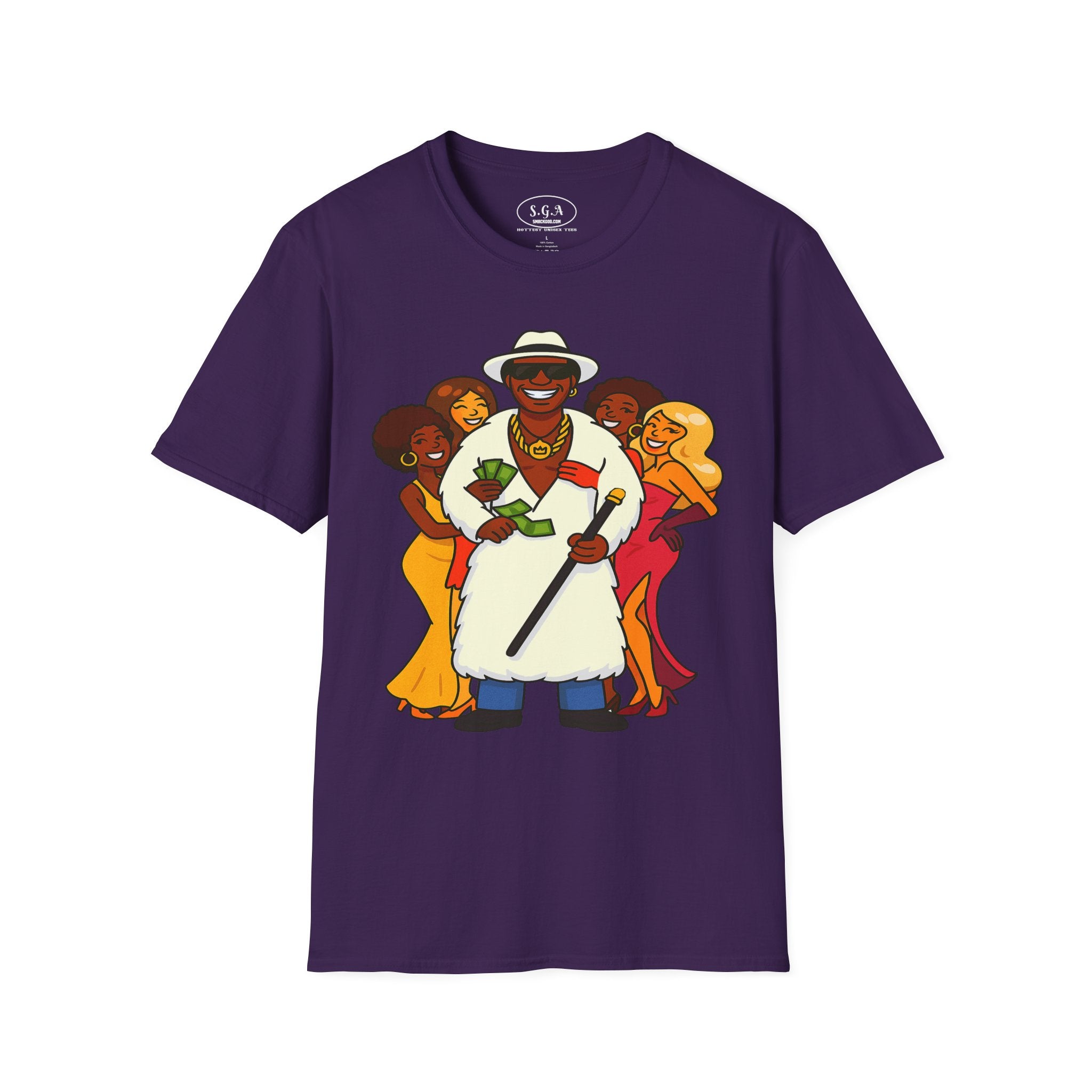 Goldie “The Mack” Inspired Pimp Boss T-Shirt – Money Hustler Graphic Tee | Retro Streetwear Shirt | Smack God Apparel
