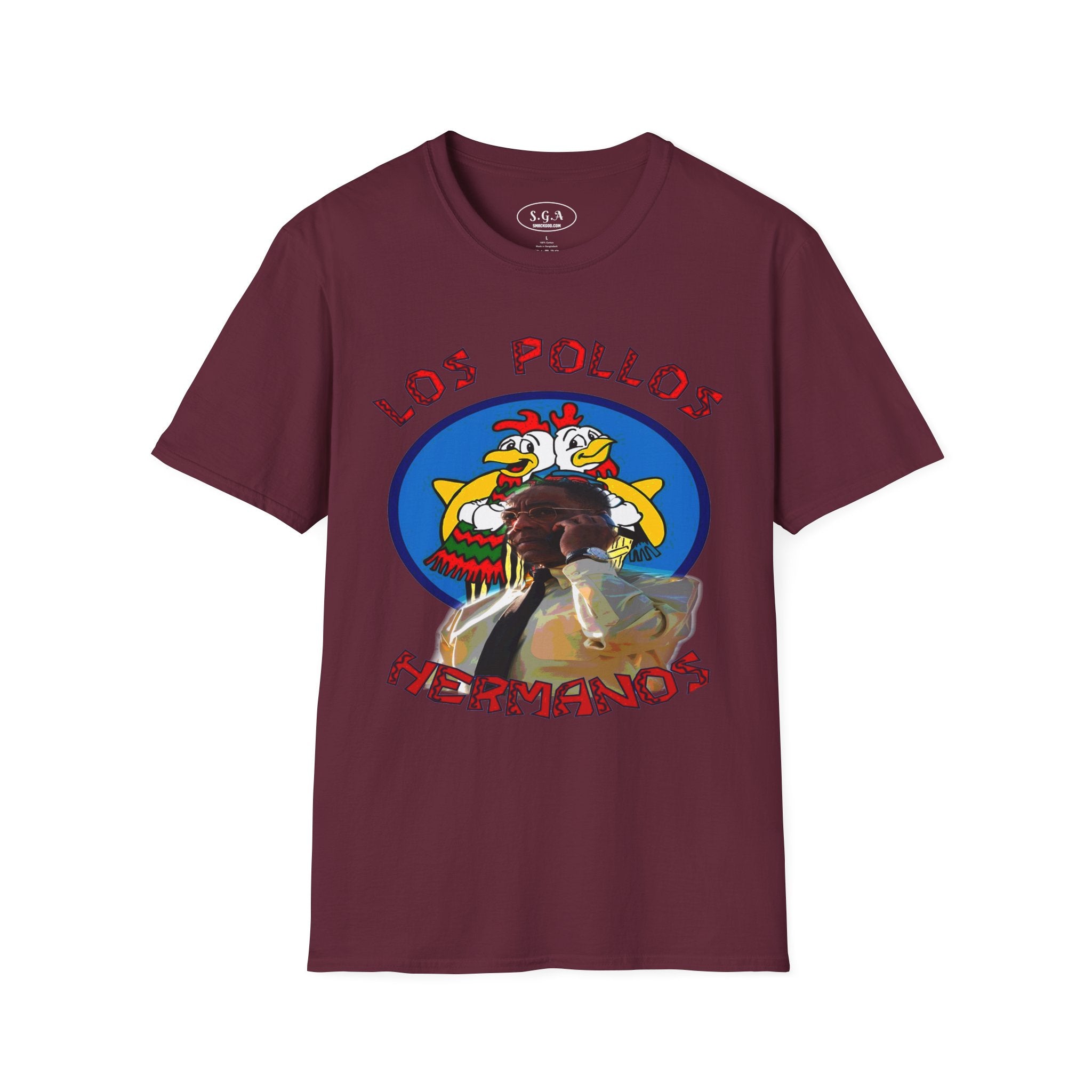 Gustavo Fring Los Pollos Hermanos T-Shirt – Breaking Bad Inspired Graphic Tee | Smack God Apparel Streetwear Shirt | Crime Series Tee | SmackGod.com