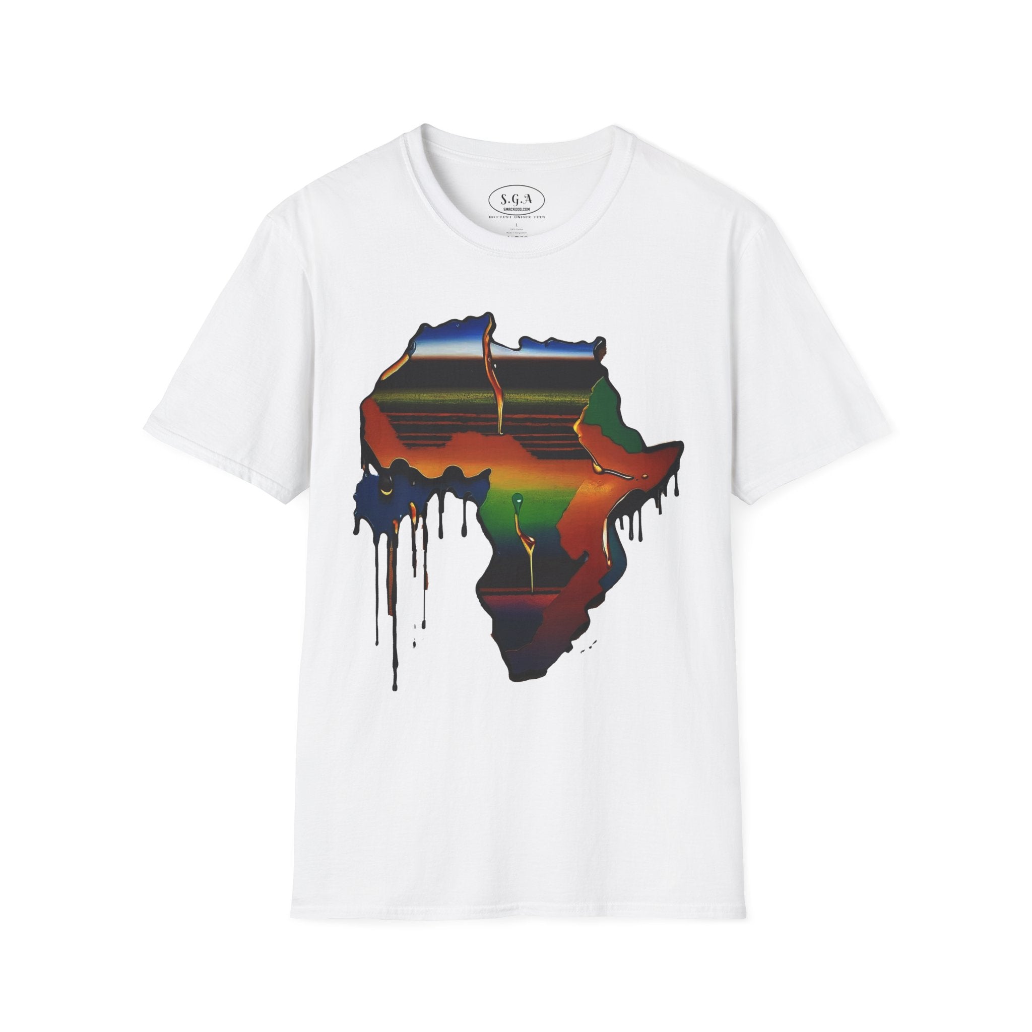 Africa Drip Graphic T-Shirt – Smack God Apparel Afrocentric Streetwear Tee | Melanin Culture Shirt | Urban Art T-shirt