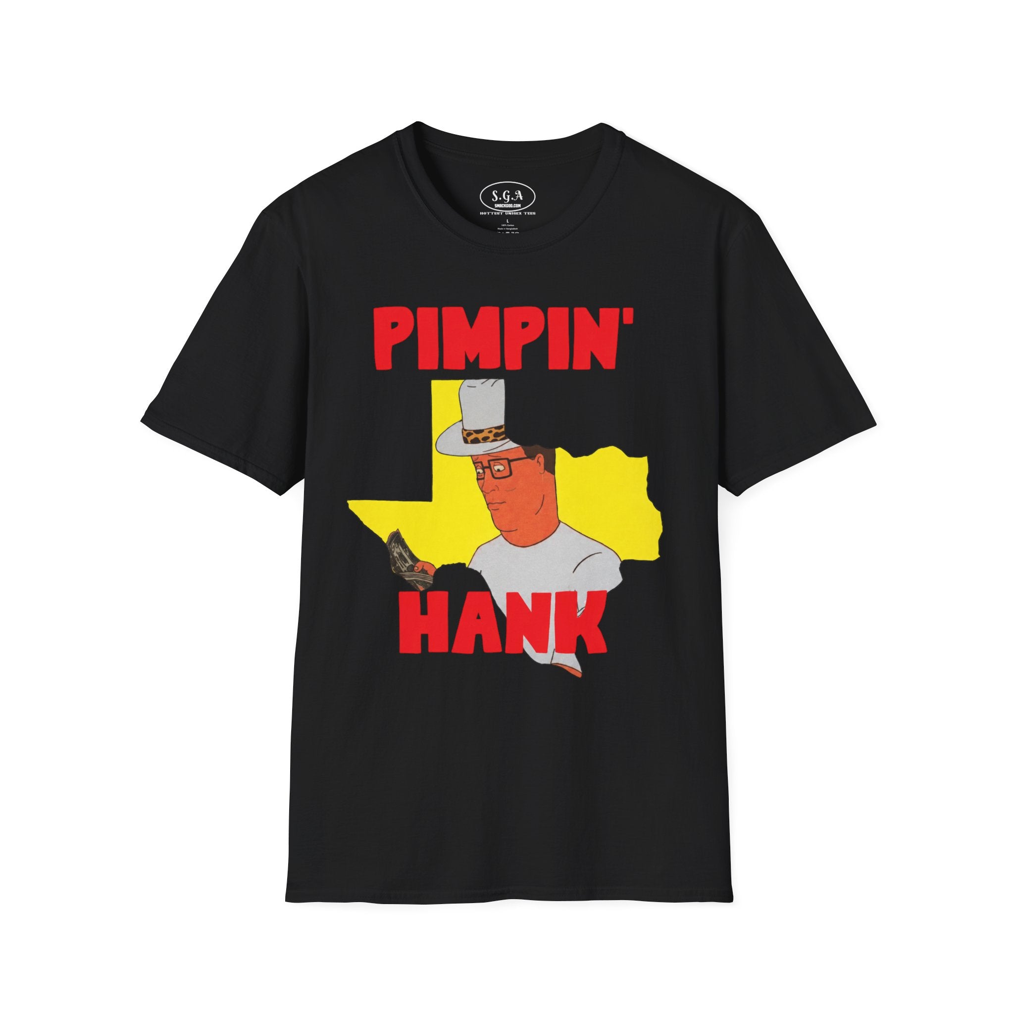 Pimpin’ Hank Funny T-Shirt – Smack God Apparel | King of the Hill Meme Tee | Texas Graphic Streetwear Shirt
