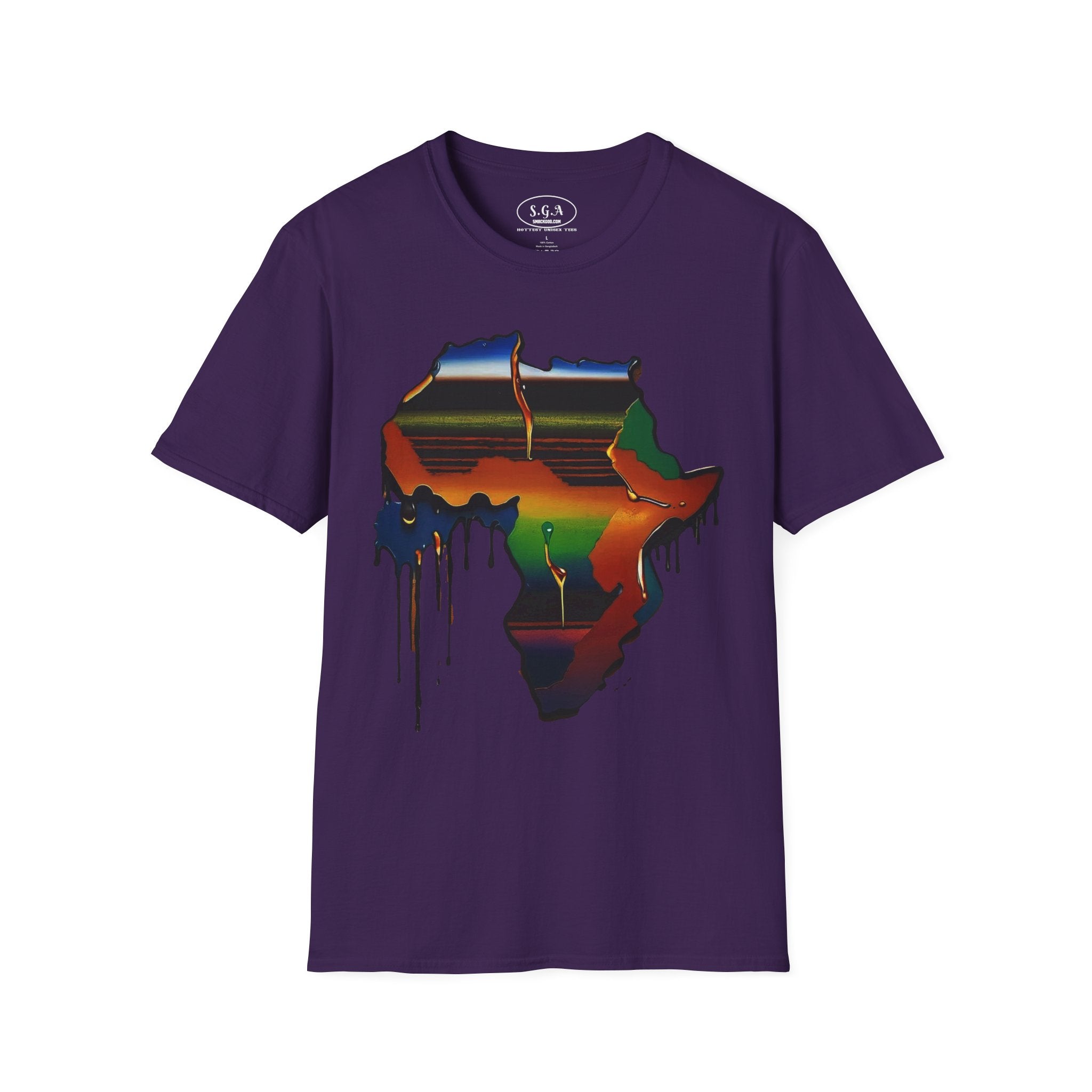 Africa Drip Graphic T-Shirt – Smack God Apparel Afrocentric Streetwear Tee | Melanin Culture Shirt | Urban Art T-shirt