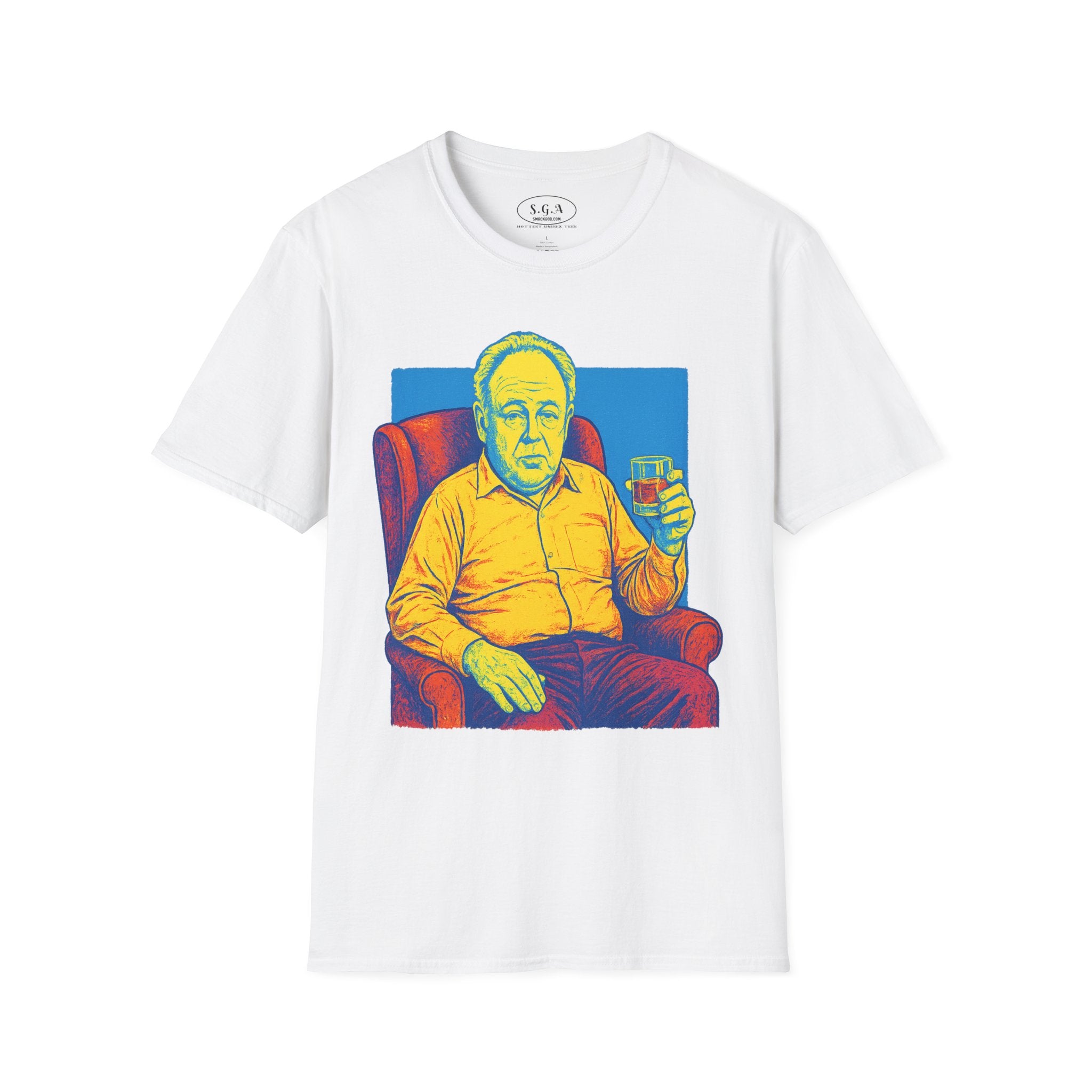 Smack God Apparel Archie Bunker Inspired T-Shirt – Retro Sitcom Graphic Tee | Vintage TV Culture Shirt | Pop Art Classic Tee