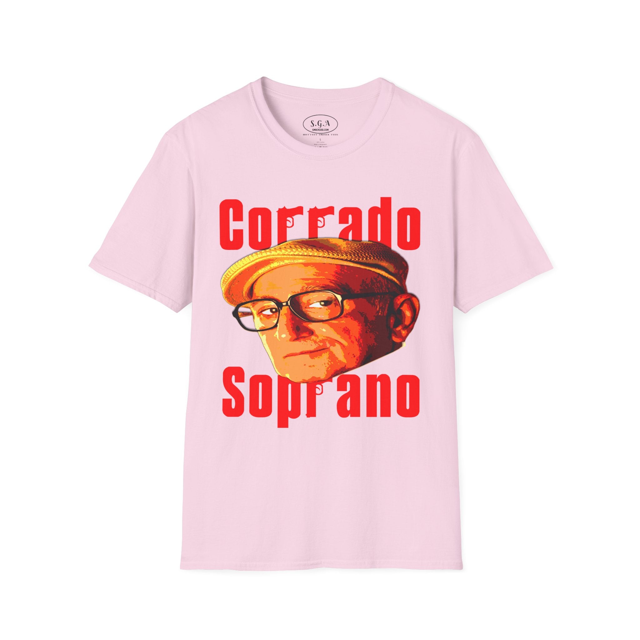 Smack God Apparel “Corrado Soprano” Graphic T-Shirt – Mafia Inspired Streetwear Tee | Classic Mob Boss Vintage Style Shirt | TV Culture Graphic Tee