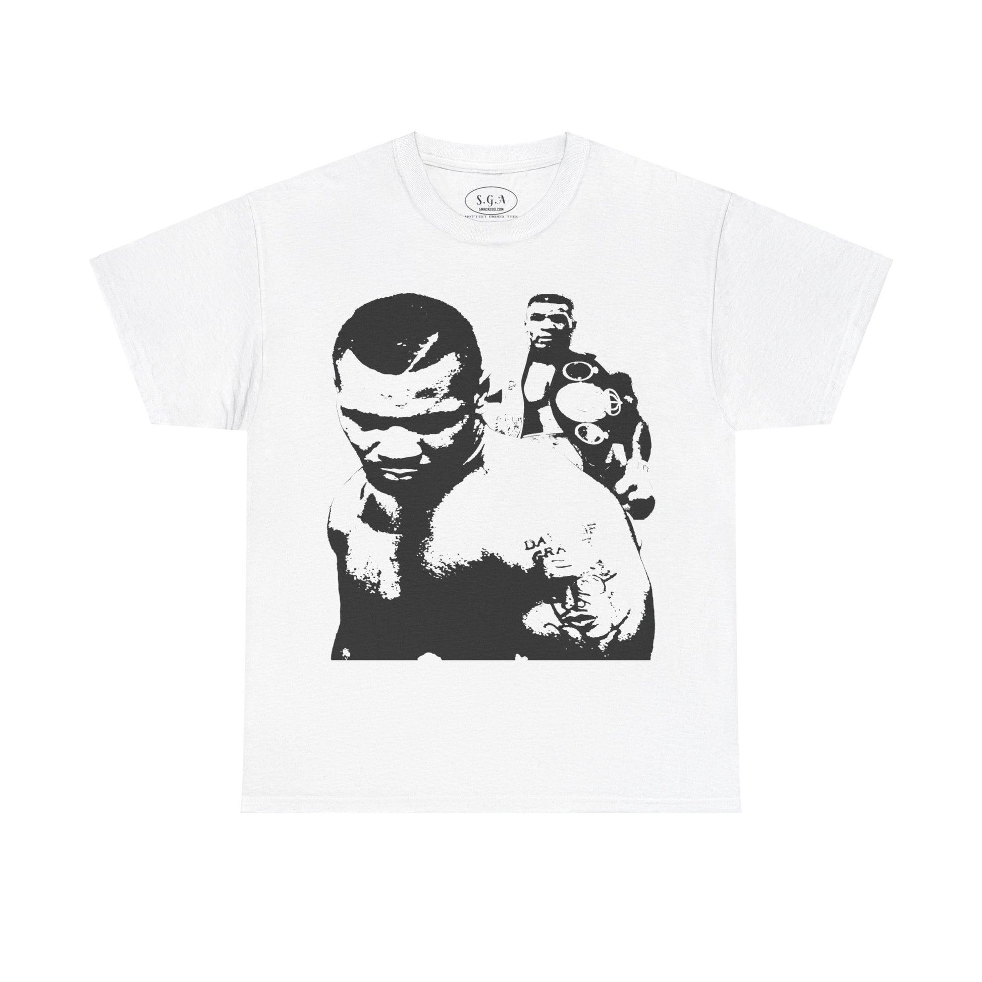 "Discover our exclusive Mike Tyson T-Shirt, featuring a bold graphic design that pays homage to the legendary boxer. Crafted from premium cotton for comfort and durability. Perfect for boxing fans and sports enthusiasts. Shop now at Smack God Apparel!"