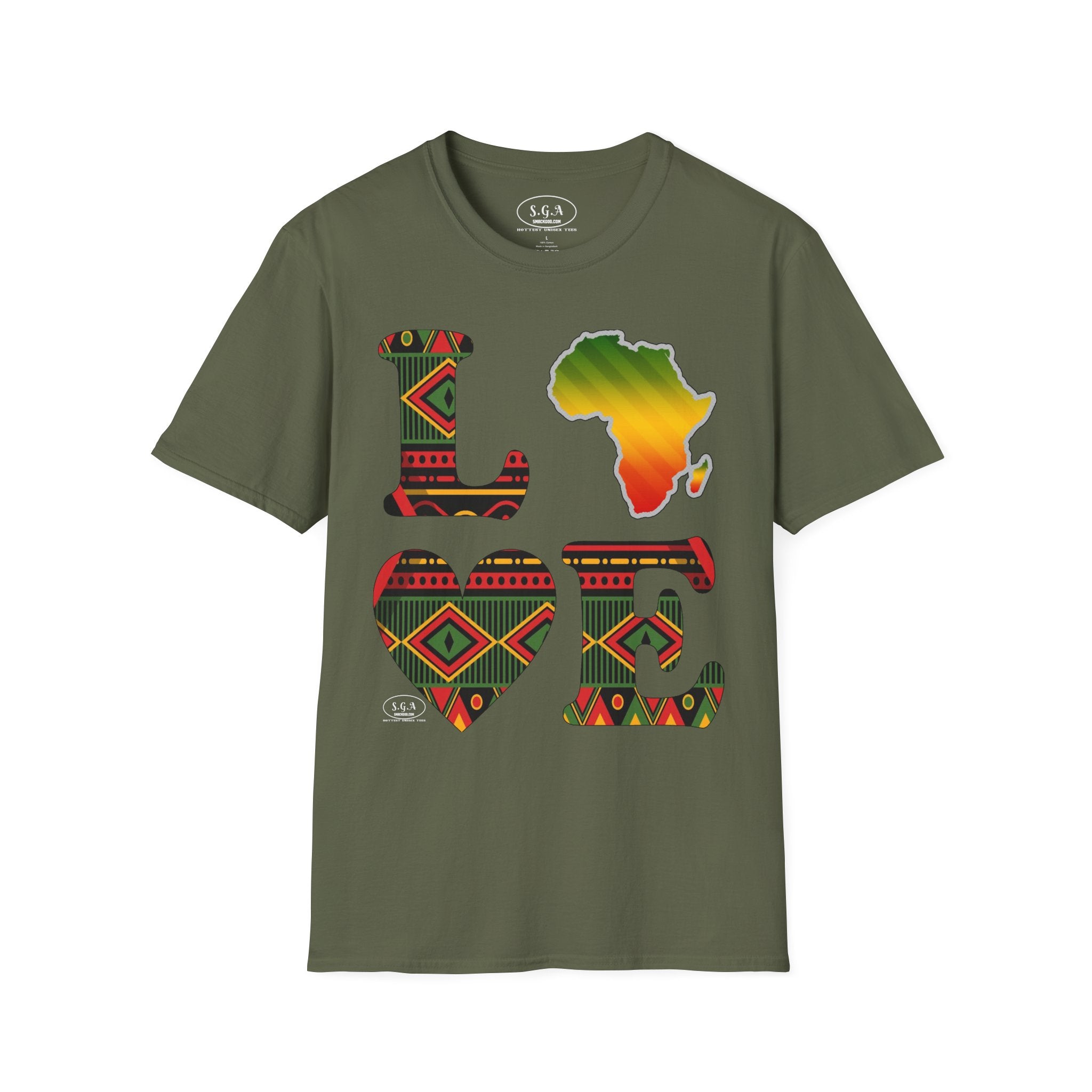 Love Africa T-Shirt – Smack God Apparel Afrocentric Graphic Tee | African Pride Streetwear Shirt | Cultural Urban T-shirt