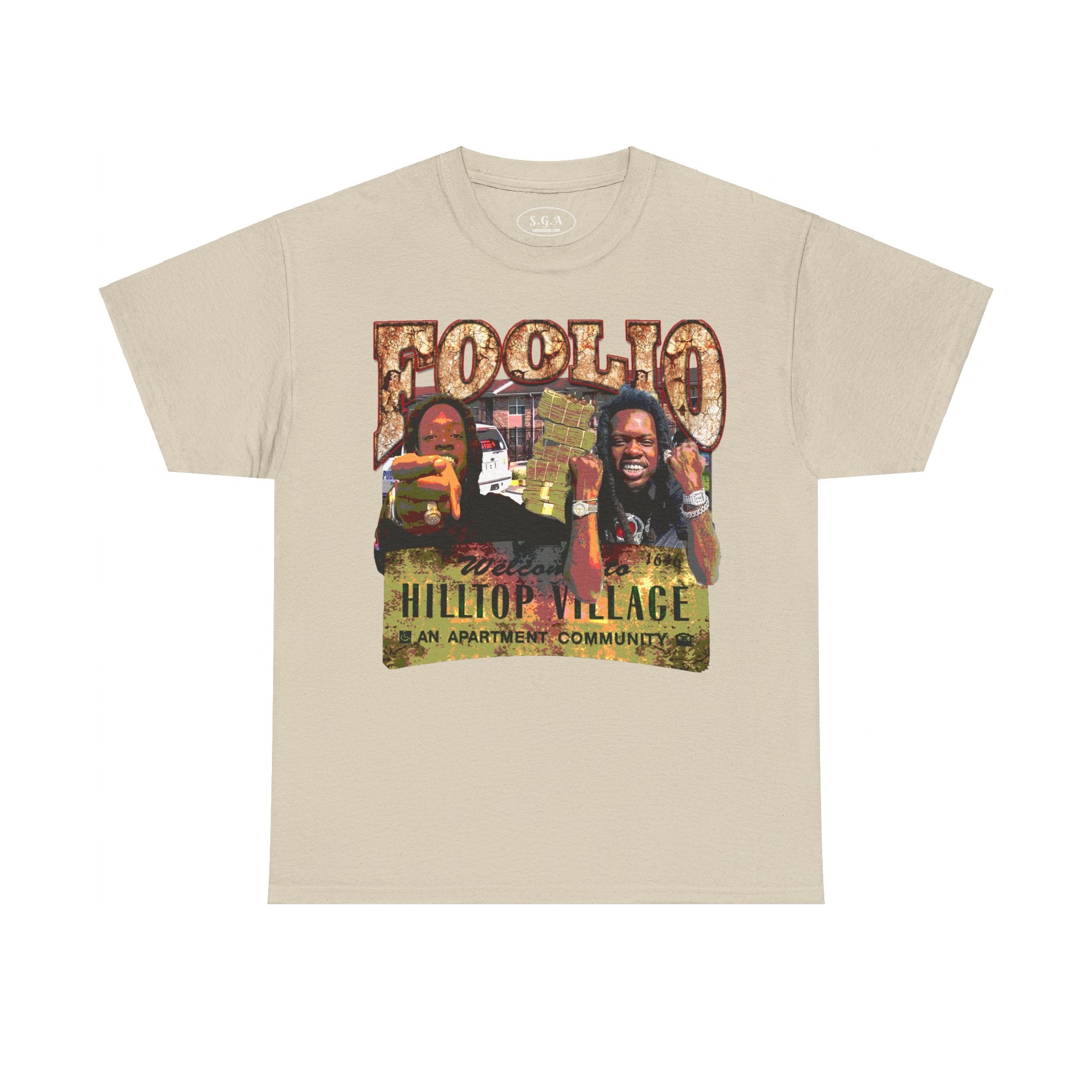 Julio Foolio Hilltop Village T-Shirt – Urban Rap Streetwear Graphic Tee | Hip Hop Culture Shirt | Smack God Apparel