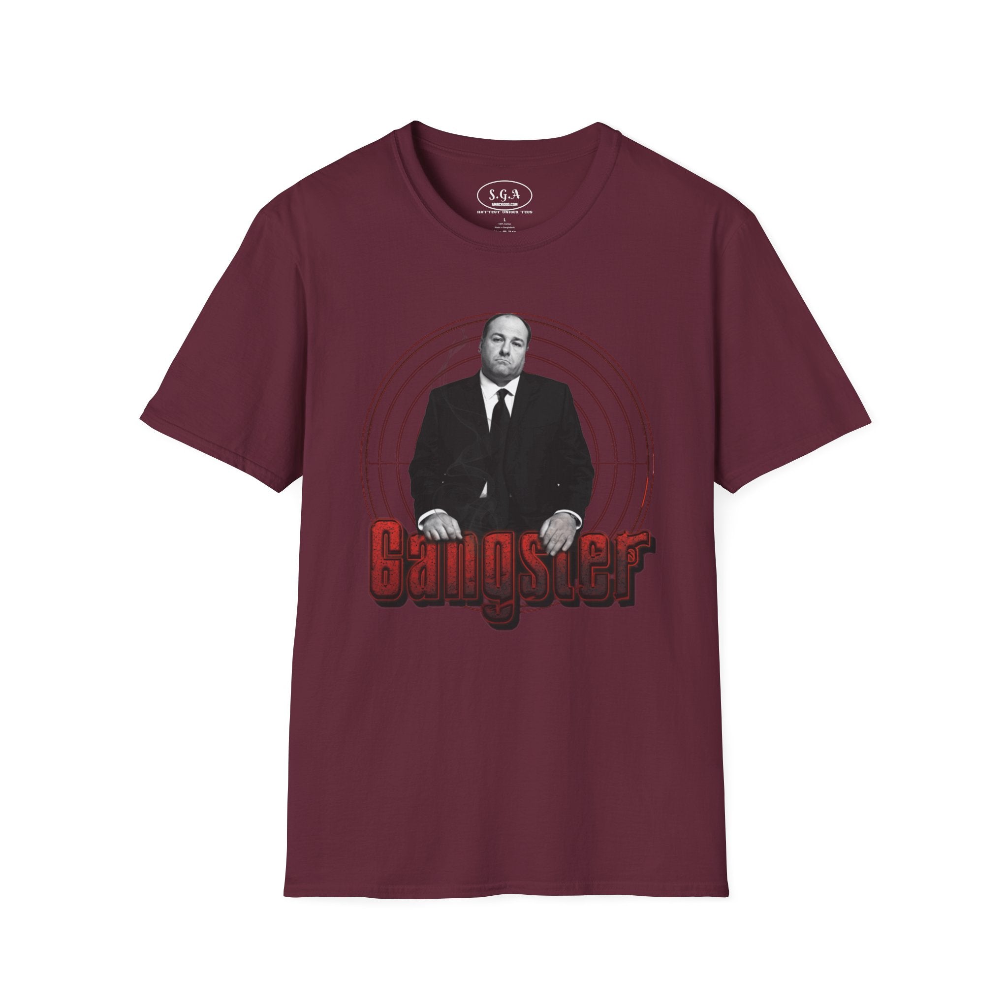 Smack God Apparel “Tony Soprano Gangster Energy” Graphic T-Shirt – Mafia Boss Streetwear Tee | Sopranos Inspired Mob Shirt | Classic Gangster Graphic Tee